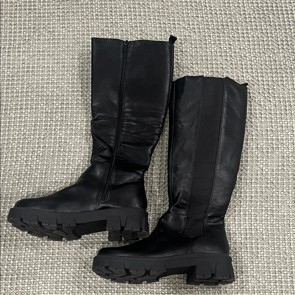 Black Knee-High Boots